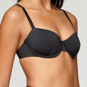 CUUP | The Balconette Swim Top, Black (Size 4 - 34B)